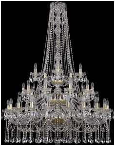 Люстра подвесная Bohemia Ivele Crystal 1413/20+10+5/400/h-158/3d/G