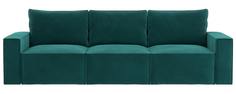 Диван тканевый прямой Корсо-2 вариант №2 Premier изумрудный (Микровелюр) D1 Furniture