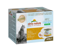 Влажный корм для кошек Almo Nature HFC NATURAL LIGHT MEAL , курица, 4шт, 50г