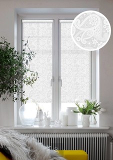 Рулонная штора Эскар Шанталь белый, 48х160 см, арт. 82317048160