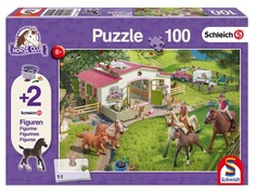 Пазл Конюшня в деревне , 100 элементов + подарок Schmidt
