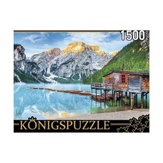 Пазлы Konigspuzzle. Италия. Озеро Брайес в Альпах, 1500 элементов Königspuzzle