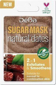 Сахарный скраб-маска для лица с БИО-экстрактом финика Sugar Mask DEBA, 7 мл