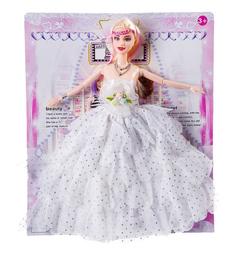 Кукла в белом платье с оборками 29 см Gratwest Д86998