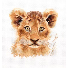 Набор для вышивания АЛИСА Животные в портретах. Львенок 8х8см, 0-194