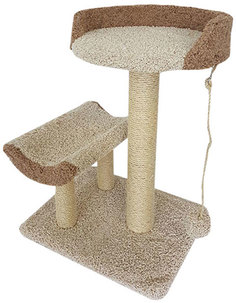 Когтеточка ПУШОК Кука Пушок ковролин молочная с капучино