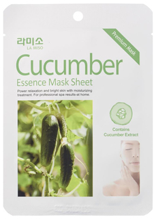 Маска для лица LA MISO Cucumber essence Mask Sheet 21 г