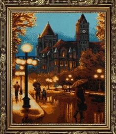 Алмазная мозаика " Ночной город", 50x68 см, арт. 7136 Cristyle