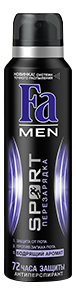 Аэрозоль дезодорант Fa мужской Sport Перезарядка, тонизирующий аромат, 72 ч, 150 мл