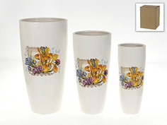 Набор декоративных ваз Nouvelle, Ирис, 3 предмета