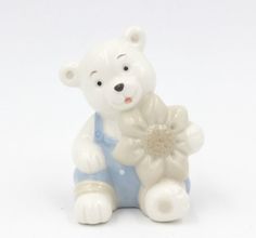 Декоративная фигурка Мишка в голубом из фарфора арт.76826 Феникс-Презент