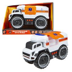 Машинка 1 TOY Т16946 Экстренные службы Грузовик ЧС, 20 см 1toy