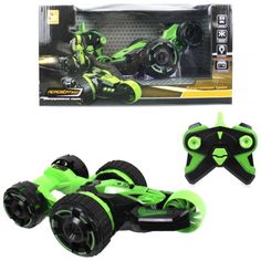Машинка радиоуправляемая 1 TOY Т13792 Драйв Перевертыш Green, 19 см