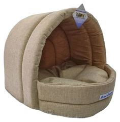 Лежак для животных Бобровый Дворик Сладкий сон 44 х 40 х 36 см бежевый