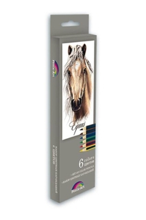 Набор цветных карандашей "Лошадь", 6 штук Феникс