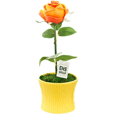 Декоративный цветок ENS, Чайная роза, с подсветкой