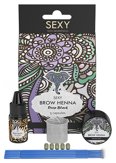 Набор для бровей Sexy Brow Henna Черная хна
