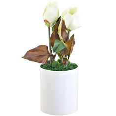 Декоративный цветок ENS, Белые цветы, с подсветкой