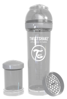 Антиколиковая бутылочка Twistshake для кормления серый Pastel Grey 330 мл