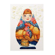 Набор для вышивания АЛИСА Матрешки. Зимняя краса 19х26см, 6-07