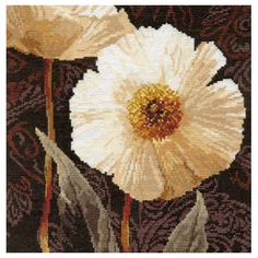 Набор для вышивания АЛИСА Белые цветы. Открытый свету 25х25см, 2-16
