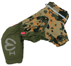 Комбинезон для собак FOR MY DOGS FW853-2020, мужской, хаки, 10, длина спины 24 см