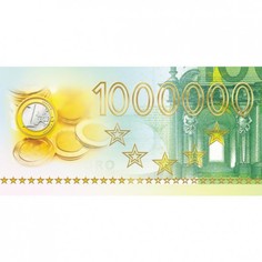 Открытка-конверт для денег. Hatber. 169х84мм. 3D Фольга. Миллион евро