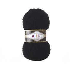 Пряжа ALIZE "Naturale Boucle", 200 метров, 5 мотков по 100 грамм, цвет: 60 черный ( 5)
