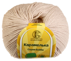 Пряжа Камтекс "Карамелька", 175 метров, 10 мотков по 50 грамм, цвет: 118 крем-брюле ( 10)
