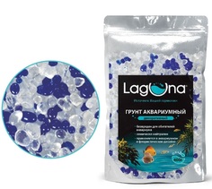 Грунт для аквариума Laguna акрил, 400г, белый/синий