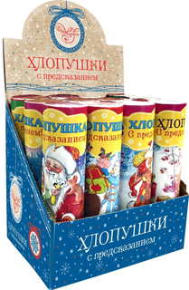 Праздничная пневмохлопушка, 20 см, цветное конфетти ПЭТ и бумага с пожеланием, 79083 Magic Time
