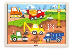 Пазл для малышей Стройка, 24 детали Viga