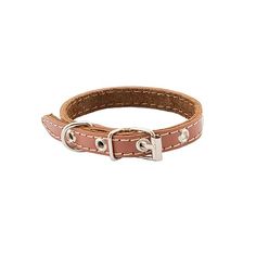 Ошейник для собак Homepet, двойной простроченный кожа, коричневый, 15 мм x 28-38 см