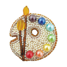 Набор для создания украшений из бисера Палитра брошь 5,5*6см. Crystal Art