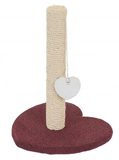 Когтеточка для кошек Tappi Николь, сизаль, бордовый, 35 х 35 х 47 см