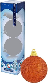 Набор шаров на ель Mister Christmas Иней B_70-409 7 см 4 шт.