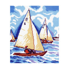 Канва с рисунком Матренин посад Парусники 24*30см 0280