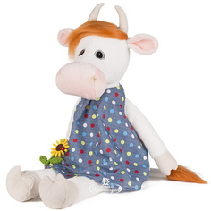 Maxitoys Коровка Глаша в Платье с Цветочком, 23см