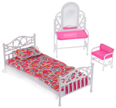 Игровой набор мебели: кровать и туалетный столик, артикул 9314 Gloria