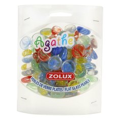 Декоративные камни для аквариума ZOLUX Агат L, стекло, мульти цвет, 1х1х0,8 см