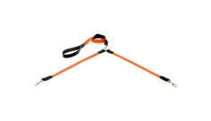 Поводок и сворка для собак Зооник, двойная, капроновая, в ассортименте, 1,5 м x 25 мм