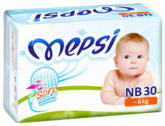 Подгузники для новорожденных Mepsi Soft&breathing NB (0-6 кг), 30 шт.