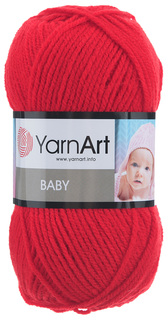 Пряжа Yarn art "Baby", цвет: 3024 красный, 5 мотков, арт. 372023 ( 5)