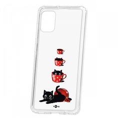Чехол-накладка Samsung Galaxy A31 Kruche Print Котенок в чашке КruЧЕ