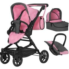 Коляска для кукол Carrello Magia 3 в 1 Pink
