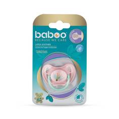 Соска-пустышка Baboo, латексная, круглая Flora (6 месяцев)