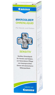 Лосьон для кошек, для собак CANINA Mikrosilber Ohrenliquid Sensitive, для ушей, 50 мл