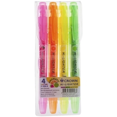 Набор текстовыделителей Crown Multi Hi-Lighter Aroma 4 цвета