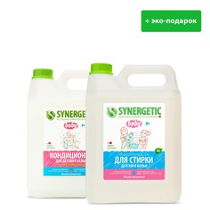 Гель для стирки Synergetic для детского белья 5л + кондиционер Нежное прикосновение 5л