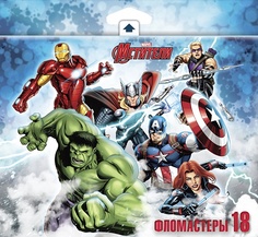 Фломастеры. Hatber. VK. 18 цветов. Marvel Мстители